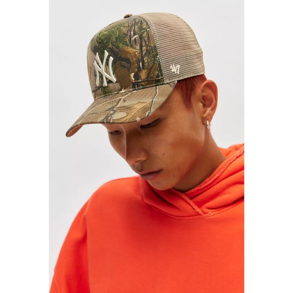 ‘47 Brand New York Yankees Hitch Realtree Camo Trucker Snapback Hat Cap - Picture 4 of 4